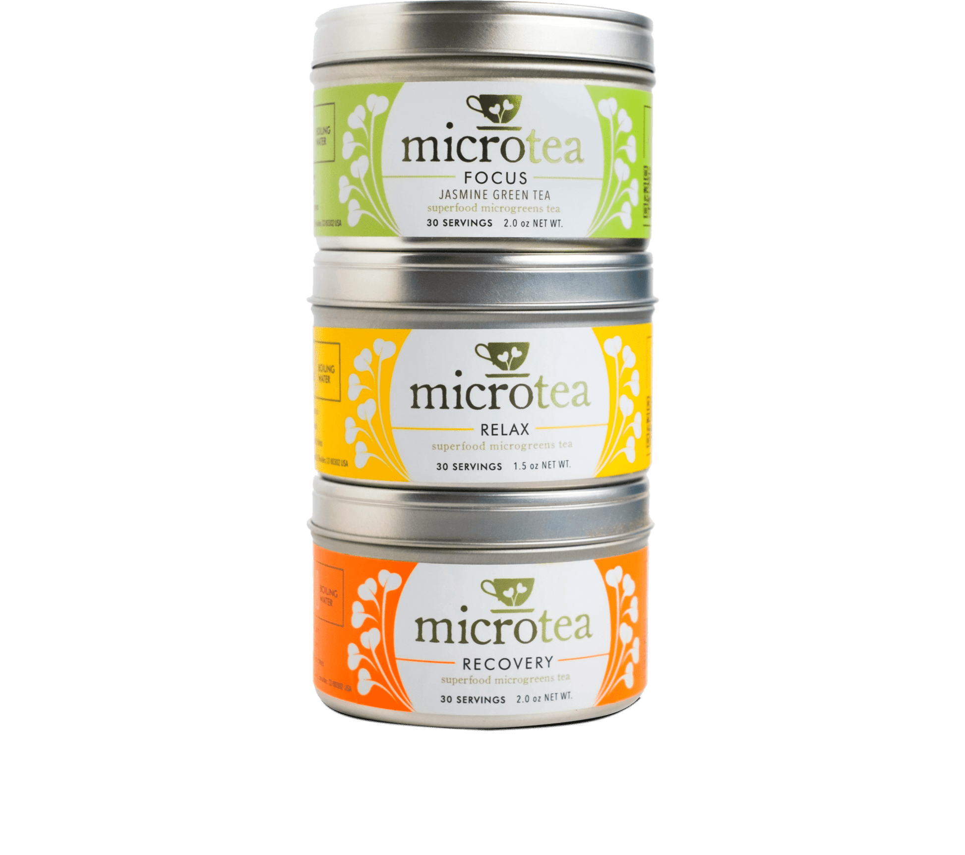Variety Pack - Turmeric, Green, Chamomile Microtea  Beyond Microgreens