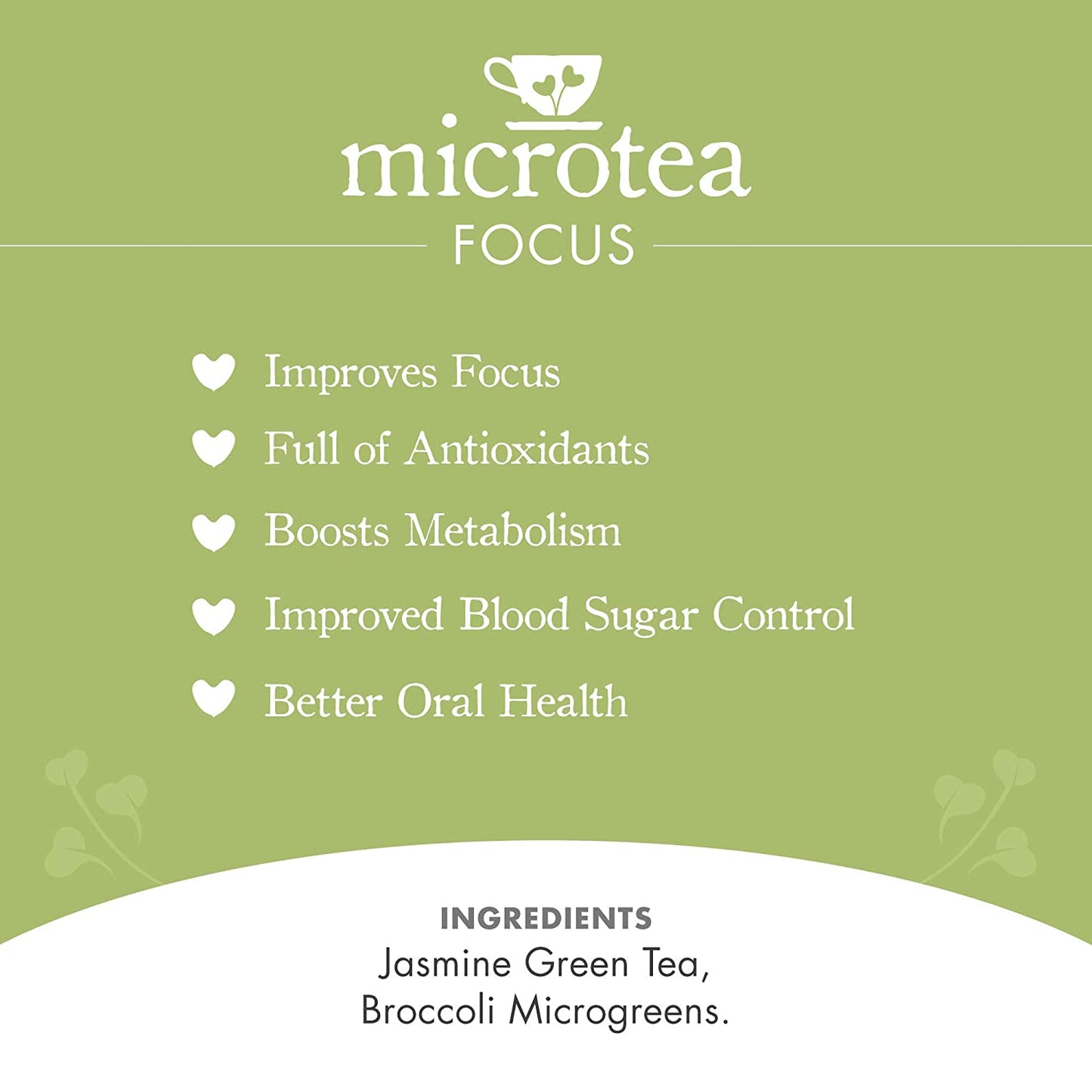 Focus - Green Tea (Lightly Caffeinated) Beyond Microgreens