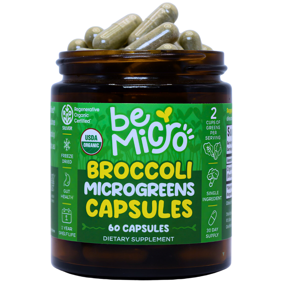 Organic Broccoli Microgreens Capsules BeMicro