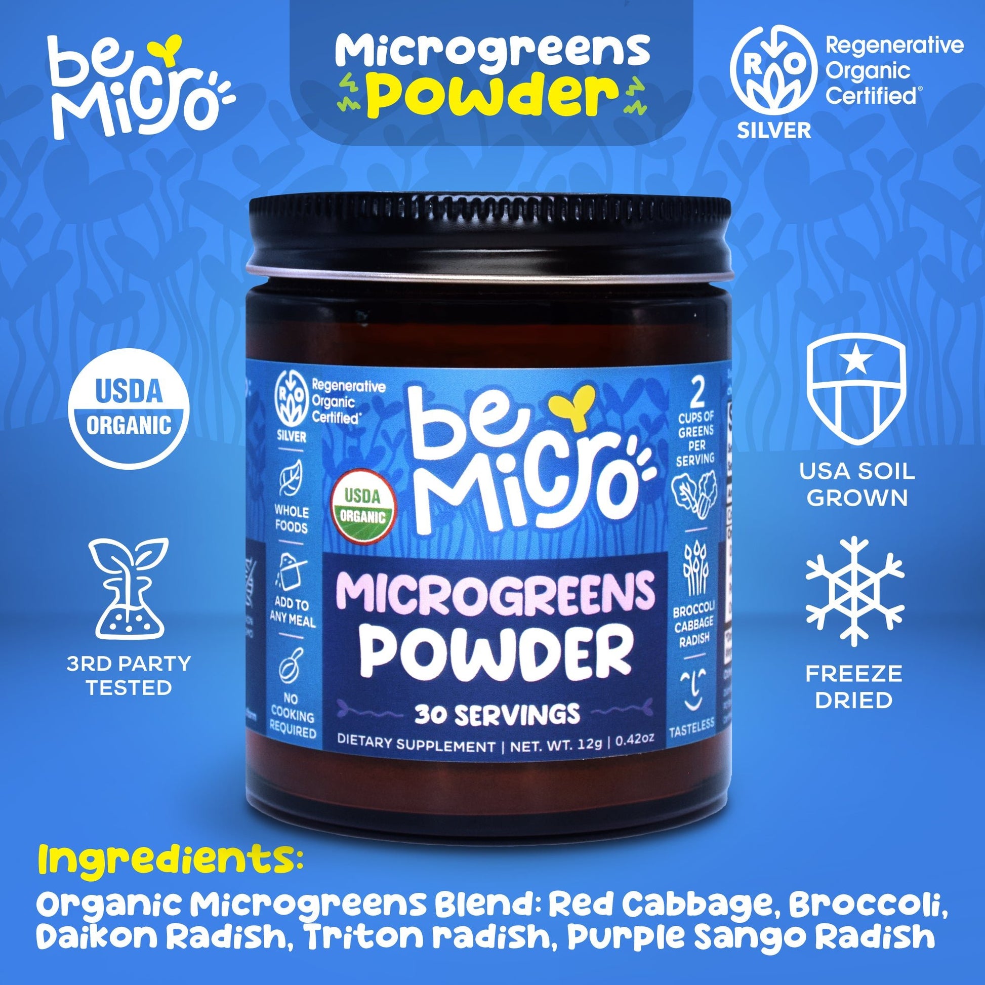 Organic Microgreens Powder (New) BeMicro